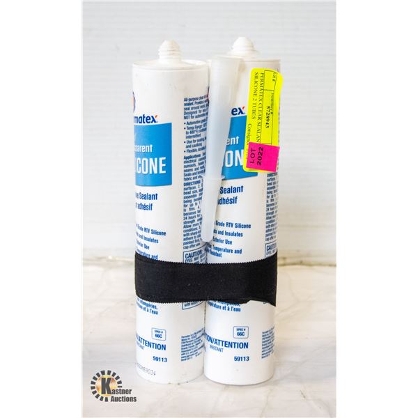 PERMATEX CLEAR SEALANT SILICONE 2 TUBES