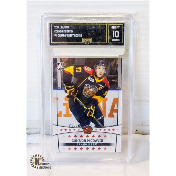 2014 LEAF ITG MCDAVID #11 PRE ROOKIE GMA 10