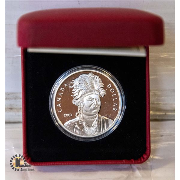 14)RCM 2007 PROOF SILVER DOLLAR