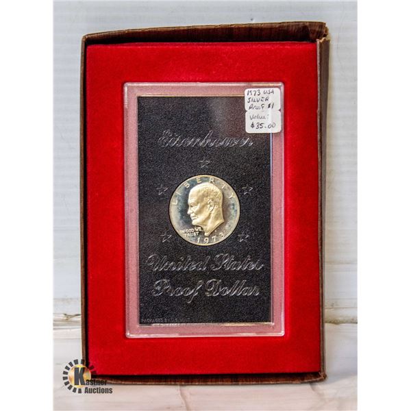 26)1973 US SILVER 1 DOLLAR PROOF COIN