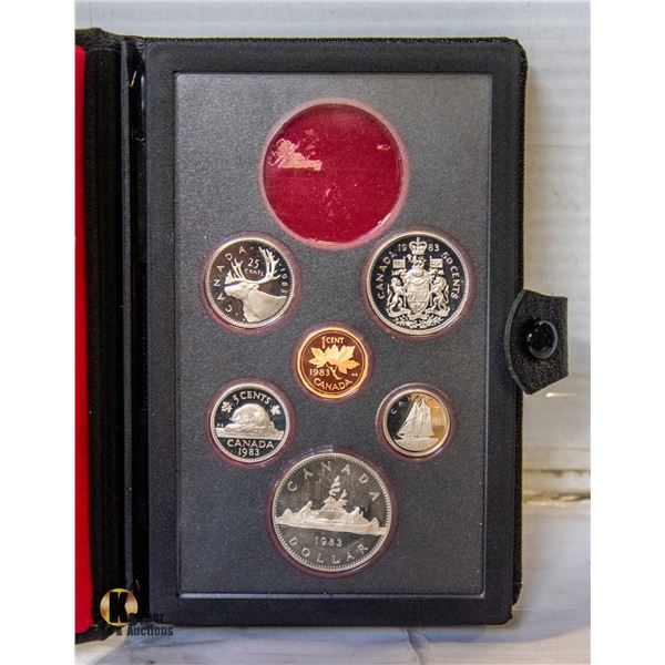 63)RCM 1983 PROOF COIN SET ONE MISSING