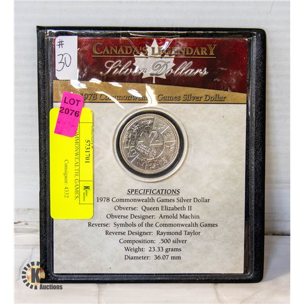 30)1978 COMMONWEALTH, GAMES, SILVER