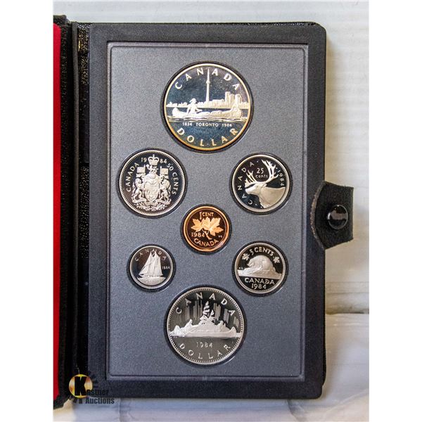 57)RCM 1984 PROOF DOUBLE DOLLAR SET