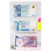 Image 1 : 177)TWO $20 AND ONE $10 BILLS IN HONG KONG
