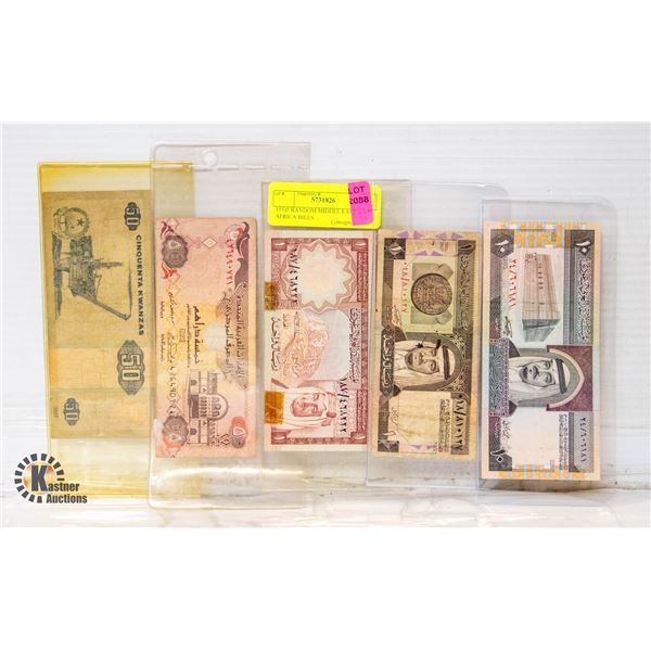 155)5 RANDOM MIDDLE EAST AND AFRICA BILLS