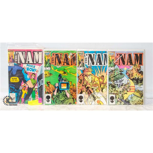 SET OF FOUR "THE NAM" MARVEL COMIC BOOKS