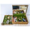 Image 1 : VTG. JEWELRY BOX W/LOCK & W/ESTATE JEWELRY