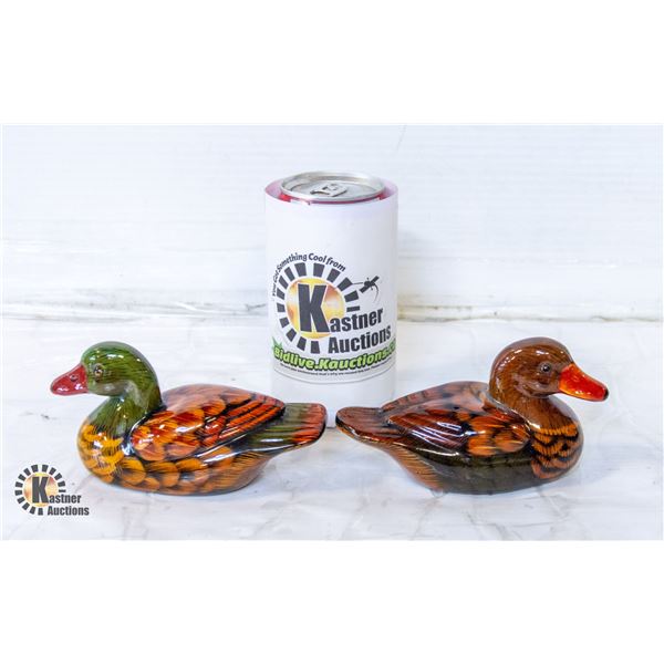 VTG. ENESCO CERAMIC DUCK FIGURINES