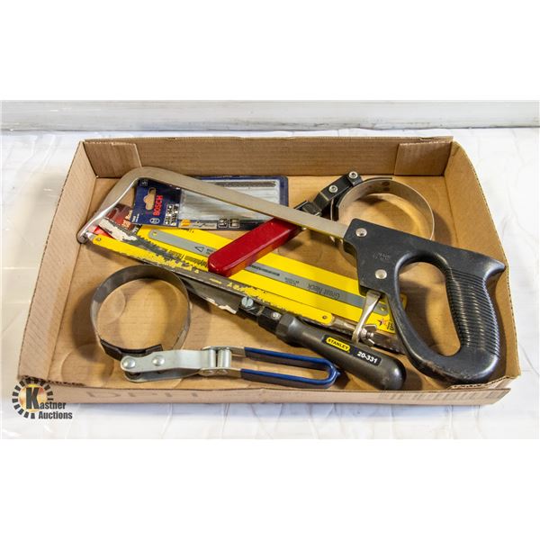 OIL FILTER WRENCHES , HACKSAWS ETC