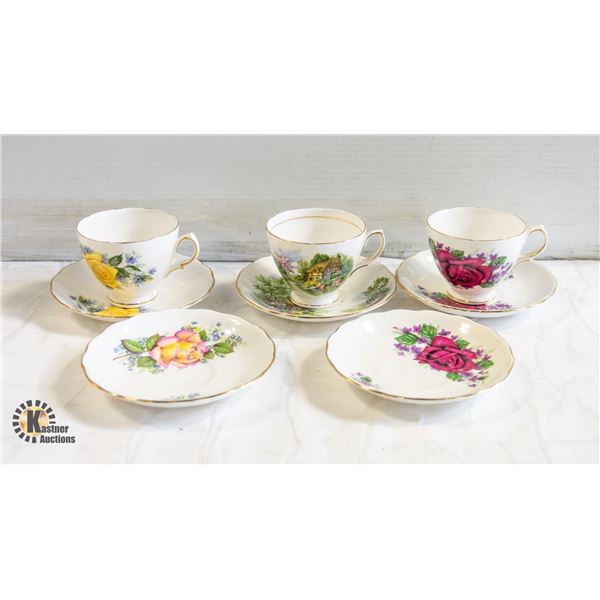 ROYAL VALE MADE IN ENGLAND BONE CHINA 3 TEA AND