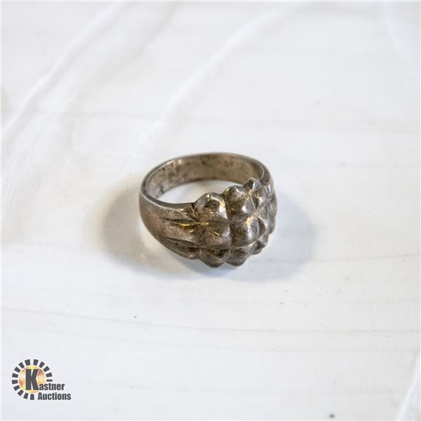 DIAMOND PATTERN STERLING SILVER 925 RING