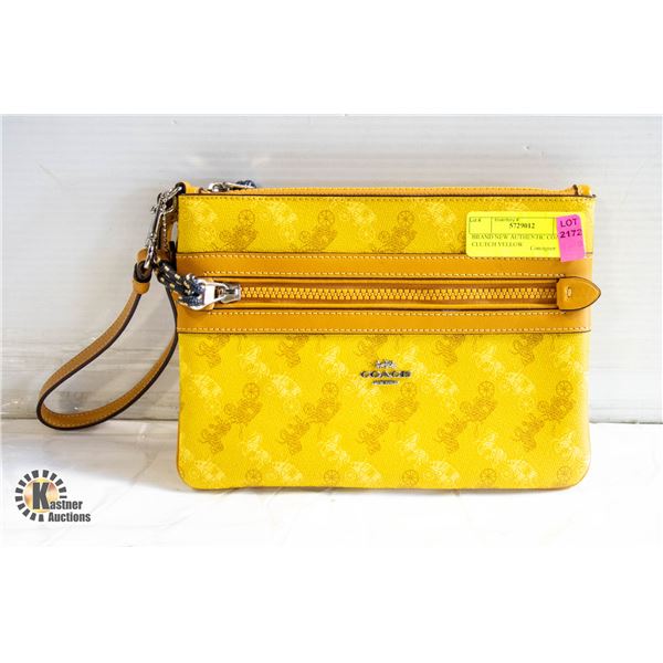 BRAND NEW AUTHENTIC COACH CLUTCH YELLOW