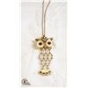 Image 1 : 24 INCH GOLD TONE CHAINE WITH OWL PENDANT