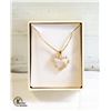 Image 1 : GOLD PLATED HEART PENDANT ON GOLD PLATED BOXCHAIN