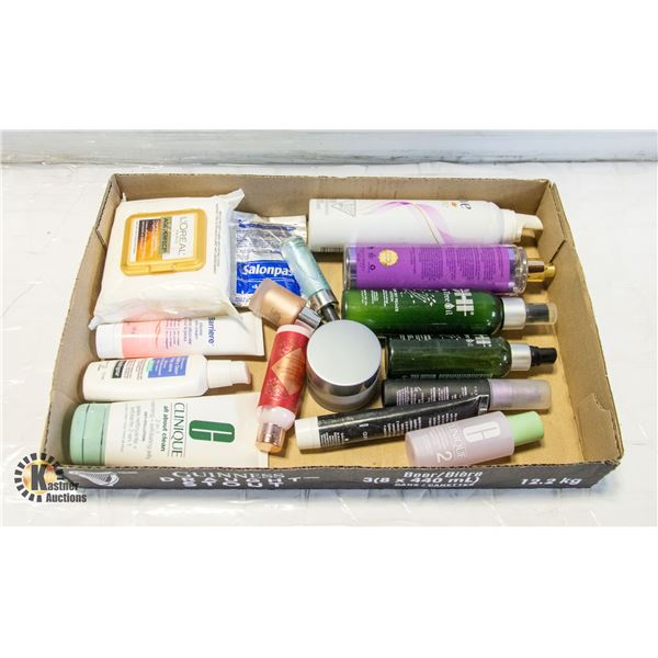 FLAT OF SURPLUS BEAUTY PRODUCTS