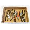 Image 1 : FLAT WITH 9 PAIRS OF VARIOUS PLIERS