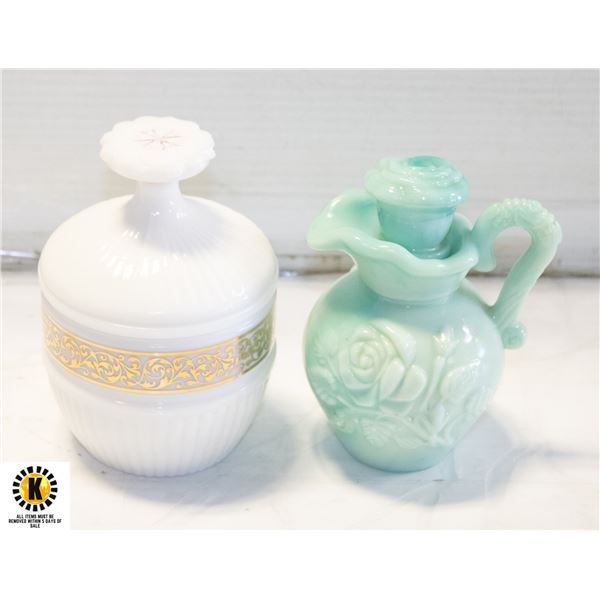 VTG. AVON JADITE GREEN ROSE MOONWIND