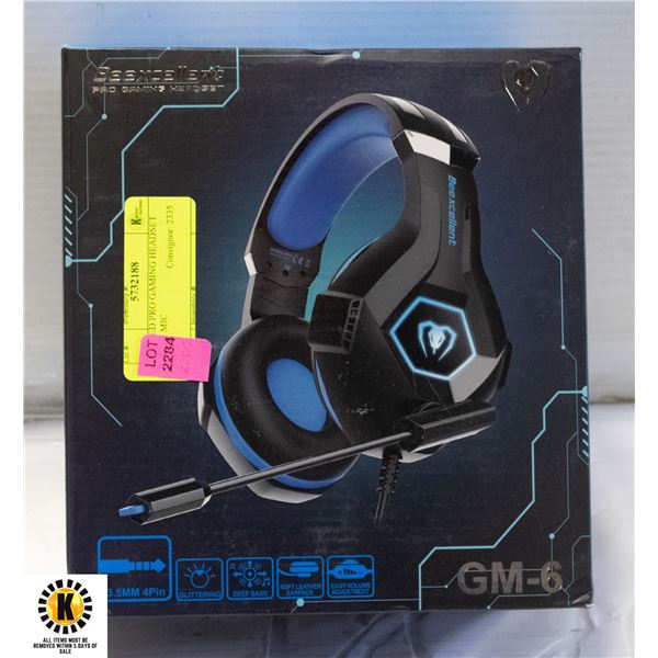 SEALED PRO GAMING HEADSET WITH MIC