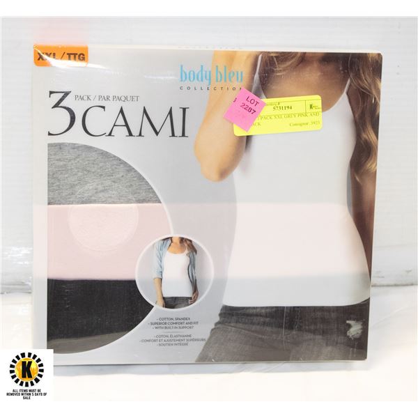 NEW 3 PACK XXL GREY PINK AND BLACK