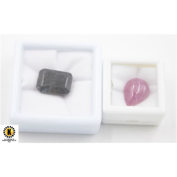 #169-HEATED RUBY 13.15CT  & BLUE SAPPHIRE 19.0CT