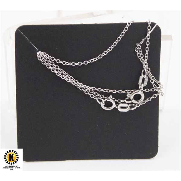 #231-STERLING SILVER 925 NECKLACE 18"/2PCS