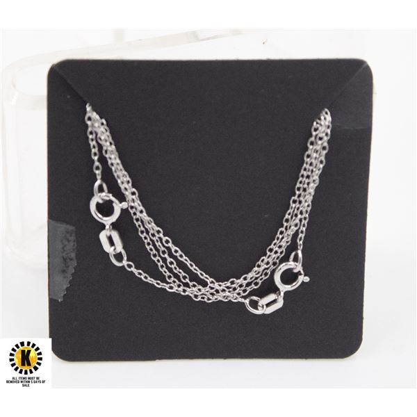 #229-STERLING SILVER 925 NECKLACE 18"/2PCS
