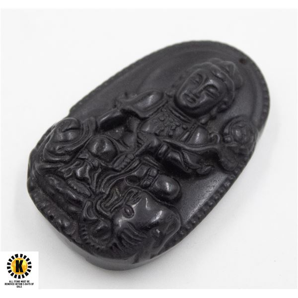 #320-NATURAL BLACK OBSIDIAN  PENANT