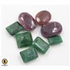 Image 1 : #63-GREEN EMERALD & RUBY GEMSTONE 83.35 CT
