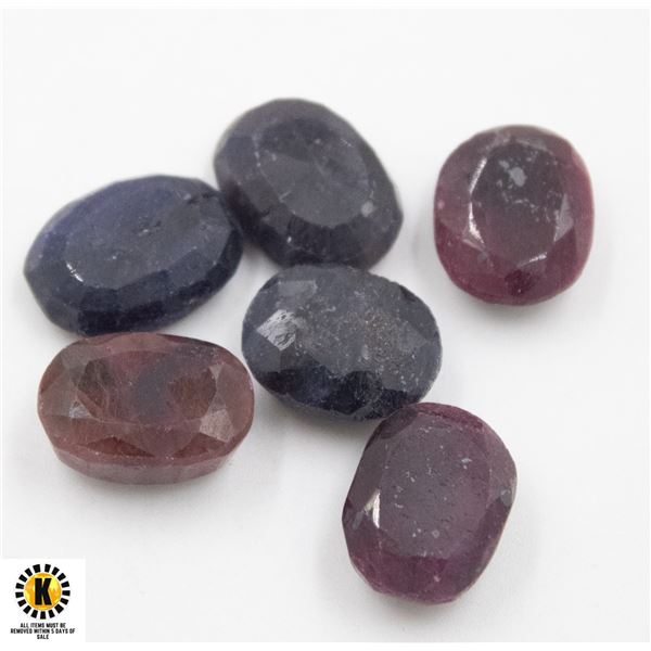 #70-RED RUBY & BLUE SAPPHIRE GEMSTONE 95.10 CT