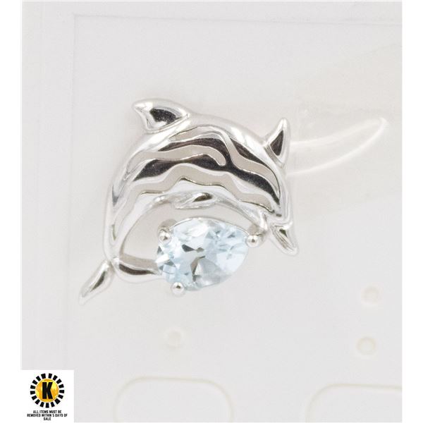 #256-SKY BLUE TOPAZ PENDANT