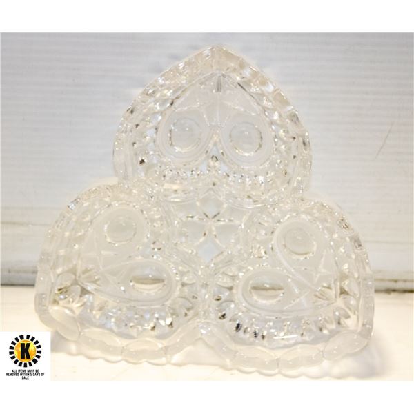 24% LEAD CRYSTAL SERVING DISH HEART
