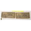 Image 1 : 146)1896 TWO CUBAN 5 CENTAVOS BILLS WITH
