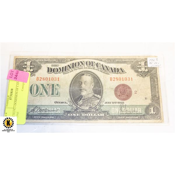 139)1923 DOMINION OF CANADA?S ONE