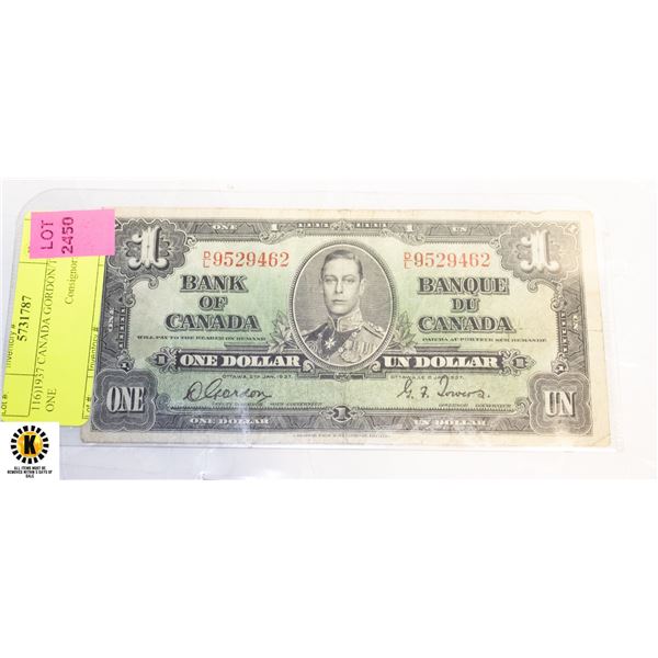 116)1937 CANADA GORDON/TOWERS ONE