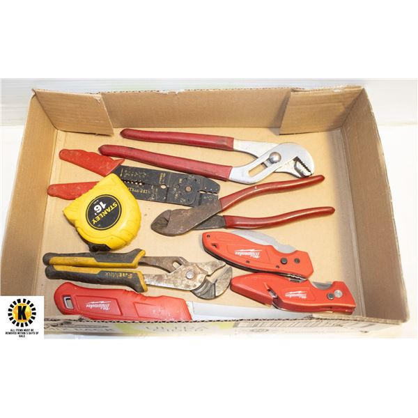 MILWAUKEE KNIVES, DEWALT CHANNEL LOCKS PLUS