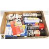 Image 1 : FLAT WITH 3 NEW CANS OF PAINT, WD40, SAND
