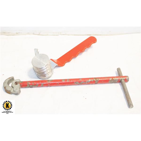 TUBE BENDING TOOL PLUS 11" BASIN WRENCH