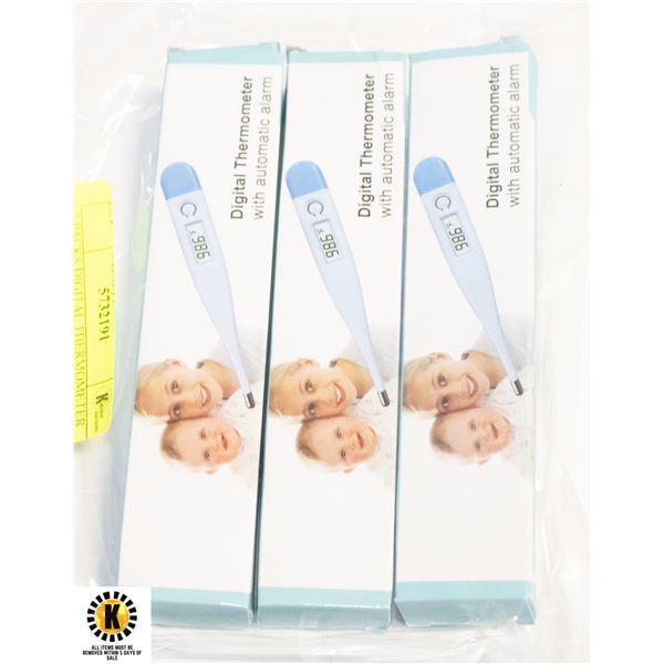 3 PACKS DIGITAL THERMOMETER WITH
