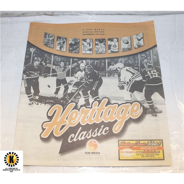 2003 "HERITAGE CLASSIC" NEWSPAPER SPECIAL SECTIO