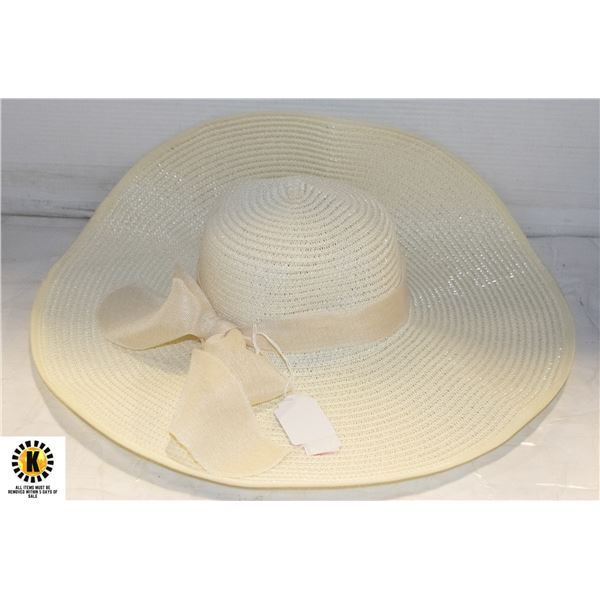 BIG BOWKNOT SUN HAT FOLDABLE WIDE