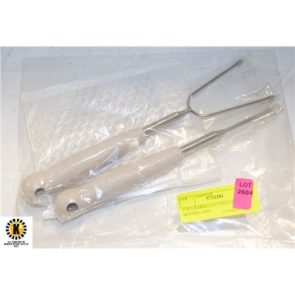 2 PCS BARBEQUE TOOLS FOR HOTDOG AND