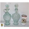 Image 1 : ITALIAN AQUA GLASS DECANTERS/CRUET