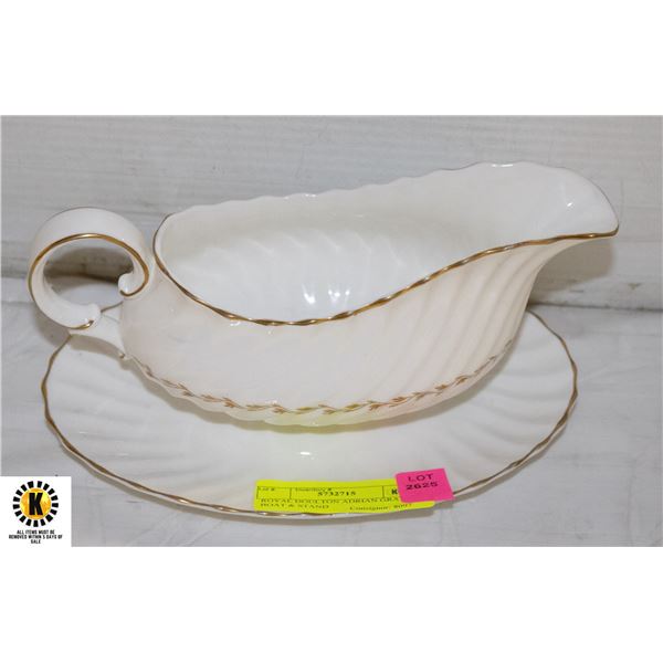 ROYAL DOULTON ADRIAN GRAVY BOAT & STAND