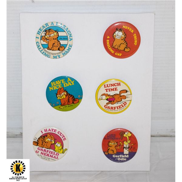 1978 GARFIELD COLLECTOR PINBACKS