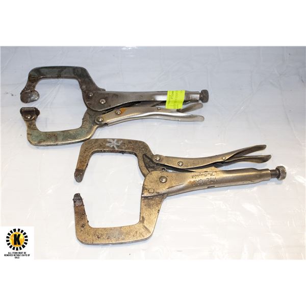 2 LARGE VICE-GRIP LOCKING C - CLAMPS