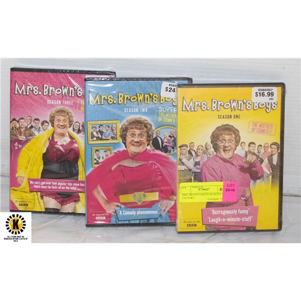 MRS. BROWN'S BOYS SEASONS 1,2,3 FACTORY