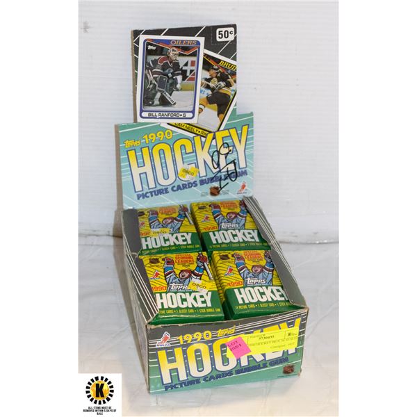 TOPPS 1990 HOCKEY BOX 36 SEALED PACKS