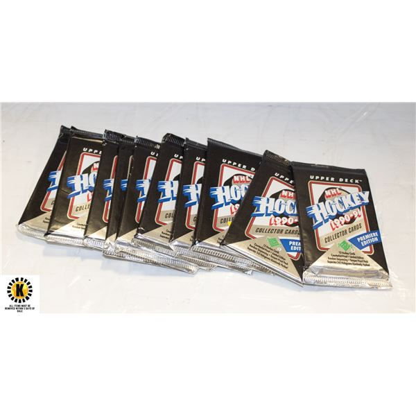 UPPER DECK 1990-91 HOCKEY 10 SEALED PACKS
