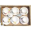 Image 1 : 7 BONE CHINA TEACUPS & SAUCERS, SMALL