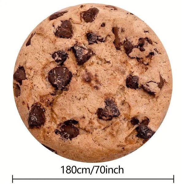 180CM CHOCOCHIP COOKIE PRINT FUNNY FOOD BLANKET